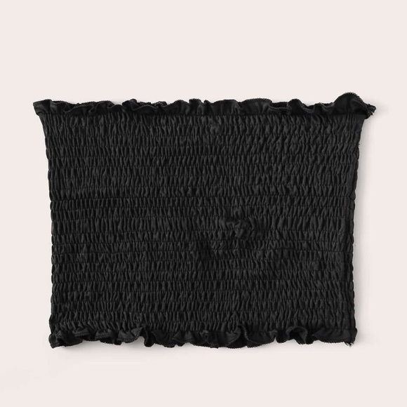 Frill Trim Smocked Tube Top - Picture 1 of 5